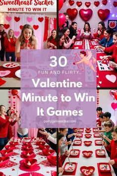 valentine's day party with red and pink decorations