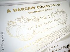 there is a sign on the wall that says a bargainian collection of three favorite most popular items