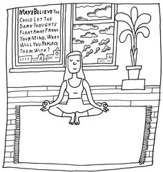 a woman is sitting in the middle of a yoga pose