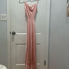 Brand New Bardot Pink Rose Backless Satin Maxi Dress Sz 6, Good Condition Some Snags In Fabric. Please Refer To To Video For Details. All Sales Final. Spring Satin Maxi Dress For Homecoming, Spring Homecoming Satin Maxi Dress, Pink Sleeveless Maxi Dress For Homecoming, Orange Gown, Maternity Midi Dress, Bias Cut Dress, Bardot Dress, Midi Wrap Dress, Red Floral Dress