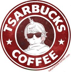 a sticker with the words starbucks coffee on it