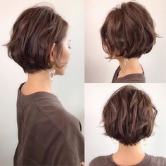 Messy Short Hairstyles, Hairstyles Japanese, Short Hairstyle Women, Japanese Short Hair, Bob Hairstyles For Thick, Messy Short Hair, Japanese Hairstyle, Hairstyle Women