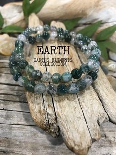 Baby Gems 1-EARTH elements agate bracelet. 🌎 Earth is the element of stability, groundedness, fertility, materiality, potential, and stillness. Earth can also be an element of beginnings and endings. A beautiful gift or treat for yourself Message us if a different size is needed A great gift for yoga or meditation. Energy and inner peace. 🐚Designing with inspiration from the Peace nature brings. 🐚We guarantee all our jewelry and will always repair our pieces for free no questions asked! 🐚We Holistic Agate Beaded Bracelets For Healing, Earthy Gemstone Beaded Bracelets For Meditation, Green Spiritual Bracelets For Meditation, Holistic Agate Gemstone Bracelets, Everyday Spiritual Agate Bracelets, Spiritual Moss Agate Beaded Bracelets With Natural Stones, Agate Healing Bracelet For Meditation, Earthy Agate Beaded Bracelet For Meditation, Moss Agate Bracelets With Round Beads For Healing