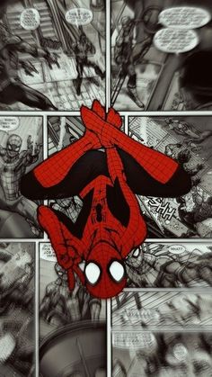 the spider - man is depicted in this comic strip