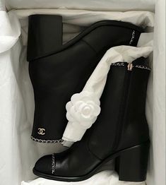 Fashion Collection Inspiration, Chanel Boots, Dr Shoes, A Short Story, Mommy Style, Girly Shoes, Aesthetic Shoes, Short Story, Chanel Shoes