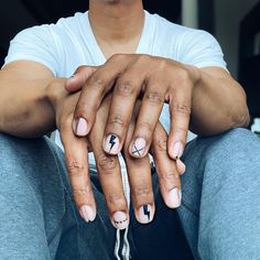 Nail art isn't just for women; it's rapidly becoming a popular form of self-expression among men as well. From subtle accents to bold designs, there's... Boys Nail Art, Guys Nail Designs, Masculine Nail Art, Nail Art For Men, Boy Nails, Men Nail