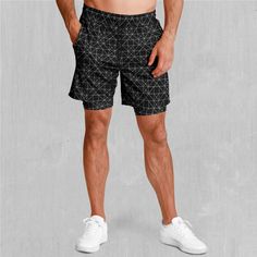 Description Specifications Tackle your day with these lightweight, feature-rich shorts. They consist of breathable, mesh over-shorts assuring comfort and inner compression shorts made from a high-stretch fabric that will always keep its shape. These shorts also include an inner sleeve pocket and two, side zip pockets to keep your belongings secure. This item is made to order. Please allow 5-10 business days before shipment. • Material (Outer): 100% polyester mesh • Material (Inner): 82% polyeste 2 In 1 Shorts, Compression Shorts, Mesh Material, Side Zip, New Product, High Top Sneakers, High Tops, Stretch Fabric, Zip Pockets