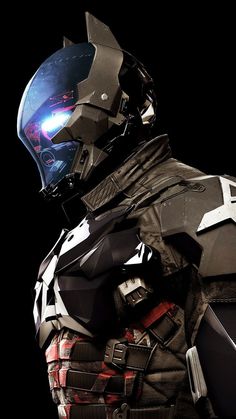 a man in a futuristic suit with a helmet on