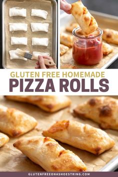 gluten free homemade pizza rolls with sauce