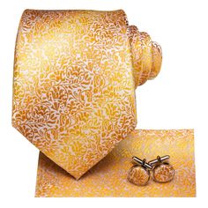 If you're looking for a unique way to add some color and pattern to your outfit, look no further than this beautiful tie from Sophgent. 100% Silk Handmade Standard Packaging Includes: Tie, Pocket Square and Cufflinks Gift Box Includes: Tie, Pocket Square, Cufflinks, Tie Bar In a Cool Box, Ready To Gift Length: 59" Width: 3.34" Warm iron if needed We offer: | FREE RETURNS | 1-YEAR LIMITED WARRANTY | 30-DAY MONEY-BACK GUARANTEE | 100% SECURE CHECKOUT Luxury Yellow Tie For Men, Luxury Yellow Ties For Men, Formal Tie, Ties Mens Fashion, Necktie Set, Mens Silk Ties, Cool Box, Unique Ties, Gold Tree