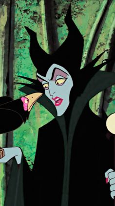 maleficent and his female companion in the animated version of maleficent's tale