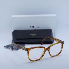 FREE PRIORITY SHIPPING & FREE RETURNS ON DOMESTIC ORDERS Sunglasses Eyeglasses New Arrivals Feedback About US Contact Us Sunglasses Eyeglasses New Arrivals Feedback About US Contact Us NEW CELINE CL50020I 056 Light Havana 53mm Eyeglasses   Additional information: Brand CELINE Glasses Type Frame Material Acetate UPC 192337005961 Color Code 056 Gender Style Square Model CL50020I Temple Length 140 Bridge Size 17 Lens Socket Width 53 OUR PROMISE ✔ 100% authenticity guaranteed or your money back ✔ Free shipping and free convenient returns on all orders made within the US ✔ Orders typically shipped within 24 hours of purchase. Items ordered on weekends or holidays will be shipped the next business day ✔ All items are securely packaged and shipped from our US-based Distribution Center ✔ A USPS tr Celine Glasses, Eyeglasses Men, Celine Model, Men Eyeglasses, Vision Care, Color Code, Eyeglasses Frames, Havana, Color Coding