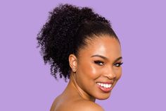 KinkyCurlyYaki best selling Afro Kinky Curly 4A curl textured drawstring ponytails, buns and puffs hair extensions for black women. High Quality 100% virgin human remy hair extensions for natural, texlaxed, blow out kinky black hair. Afro Ponytail, Curly Ponytail, Drawstring Ponytail, 4c Hair, Remy Hair Extensions, Easy Style, 4c Hairstyles, Hair Game, Afro Hairstyles