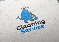 the cleaning service logo is clean and ready to be used on your business or company