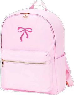 Trendy School Backpack Shoulder Bag, Pink Backpack For Study, Pink Standard Backpack For Study, Trendy Softback Backpack For Study, Trendy Softback Backpack For Back To School, Large Capacity Softback Backpack For School, Trendy Nylon Backpack, Trendy Nylon Backpack For Students, Pink Functional Study Backpack