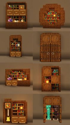 several different types of windows and doors in the style of an old - school computer game