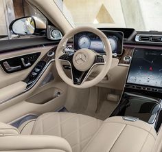 the interior of a mercedes s - class sedan