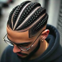 Cornrow Man Bun, Short Haircuts For Women Black, Curly Hair Short Haircuts, Guy Braids, Men Cornrows Design, Box Braids Designs, Braid Designs For Men, Haircuts For Naturally Curly Hair, Braids Designs