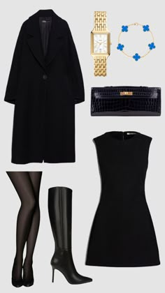 Old Money Everyday Outfits, Jazz Night Outfit Classy, Old Money Black Outfit, Jazz Aesthetic Outfit, Club Dress Outfits, Dress Outfits Winter, Clean Outfit, Jazz Outfits, Elegantes Outfit Damen