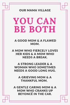 a mother's day card with the words you can be both