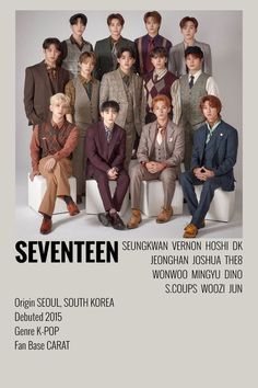 the poster for seventeen shows men in suits and ties