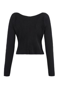 Indulge in the unparalleled luxury of this exquisite long sleeve top from PRALU. Crafted with a wide neckline and ribbed edges, this top exudes a timeless elegance that perfectly complements your sophisticated style. Made with a blend of 4% elastane, 3% polyester, 11% polyamide, and 82% viscose, it offers a comfortable and flattering fit that you'll love to wear again and again. Whether you're dressing up for a special occasion or simply elevating your everyday look, this logo print long sleeve Black Fr, Logo Sewing, Chic Skirts, Ribbed Cardigan, Black Rib, Black Cardigan, Favorite Jeans, Logo Print, Long Sleeve Top