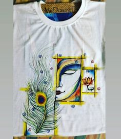 a white t - shirt with an image of a woman's face on it