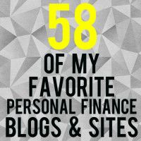 the cover of the book 58 of my favorite personal finance blogs and sites, featuring an abstract background