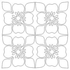 a flower quilt pattern with four petals