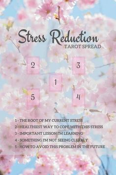 Tarot Spread: Stress Reduction #readingtarotcards Oracle Card Spreads