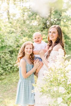 Mom in white with daughter in blue and baby boy during a Hugenot Street Family Session with Hudson Valley Photographer Danielle Lauren Photography Photo Shoot Location, Engagement Photographer, Family Photographer