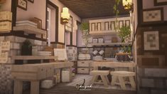 Minecraft Dining Room, Cottagecore Dining Room, Minecraft Background, Dining Room Aesthetic, Minecraft Cottagecore, Minecraft Addons, Aesthetic Minecraft