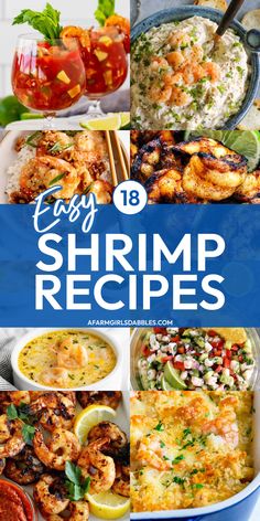 easy shrimp recipes with text overlay