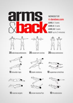 the arm and back workout poster