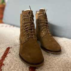 These Boots Are Super Cute And Great For Fall/Winter. They Are Very Comfortable And Fit True To Size! Also They Are Brand New And Have Never Been Worn And In The Original Packaging! Tan Suede Boots, Womens Clarks, Light Tan, Tan Suede, Clarks Shoes, Suede Boots, Lace Up Boots, Shoe Laces, Fall Winter