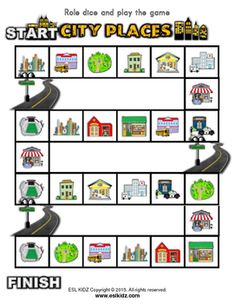 a printable game for kids to play in the city