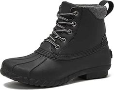 Lands' End Dakota Insulated Womens Duck Boots - Waterproof Snow or Rain Boots Women - Black, Brown, or Grey Winter Boots for Women Size 6 to 11