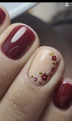 Find the perfect nail art inspiration to make your manicure truly stand out.#nails #nailsdesign #nailsart Fancy French Nails, Dark Red Nail Designs, Simple Nail Art Designs, Cute Gel Nails, Red Nail, Street Nails, Short Acrylic Nails Designs, French Tips, Nails 2024