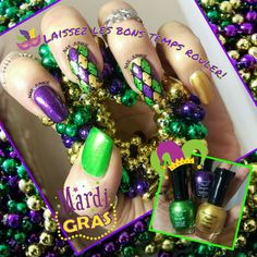 New Orleans Nails Designs, Mardi Gras Nail Designs Ideas