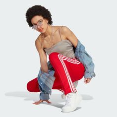 adidas Adicolor SST Track Pants - Red | Women's Lifestyle | adidas US Stripes Branding, Adidas Adicolor, Adidas Track Pants, Stretchy Pants, Adidas Track, Red Adidas, Women Lifestyle, Tracksuit Bottoms, Adidas Online