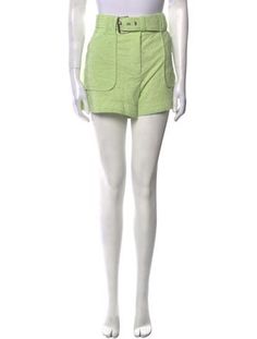 Derek Lam ShortsGreenHigh-RiseEyelet TrimSlit PocketsZip & Button ClosureFit:Shorts by Derek Lam typically fit true to size. Green Above Knee Bottoms With Built-in Shorts, Green Mini Shorts For Summer, Green Mini Length Shorts For Summer, Spring Shorts With Button Closure And Short Inseam, Green Bottoms With Built-in Shorts Above Knee, Green Above-knee Bottoms With Built-in Shorts, Fitted High-waisted Shorts With Button Closure, Cotton Above Knee Shorts For Spring, Trendy Green Mini Shorts