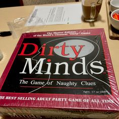 Get Ready For A Night Of Laughter And Dirty Minds With This Sealed Board Game, "Dirty Minds - The Game Of Naughty Clues". This Adult Party Game Is Perfect For 2+ Players Aged 17 Years And Up, And Consists Of 912 Naughty Clues For 304 Clean Answers. The Game Board Is Designed For Adult Men And Women, And Is Manufactured By Tdc Games In The United States. It Comes With No Custom Bundle, And Is Not A Modified Item. This Board Game Is Great For Anyone Who Wants To Test Their Knowledge And Have A Bla Adult Board Games, Adult Party Games, Mind Games, Dirty Mind, Game Board, Party Game, Having A Blast, Clue, Party Games