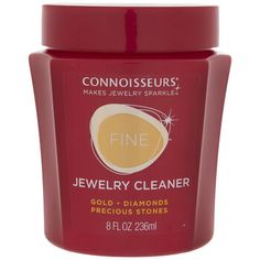 a jar of fine jewelry cleaner on a white background