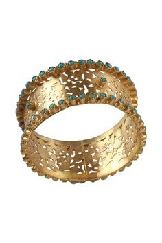 24k gold plated silver handmade bangle with cutwork detail and encrusted beads.

Type: Bead
Composition: Silver
Color: Gold
Cutwork detail
Size (inch): D: 2.04 - Aza Fashions Jewellery Bangles Gold, Jewellery Bangles, Bangles Gold, Handmade Bangles, Bead Bangles, Silver Bead, Bangles Jewelry, Cut Work, D 2