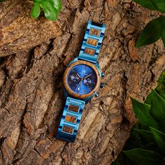 THE DETAILS THAT MAKE THIS MODEL UNIQUE Gender Specific: Men's Case: Blue 304 Stainless Steel (44mm) Dial: Blue Stainless Steel Bezel: Exotic Zebra Wood Hands: Luminous Hour & Second Hand Movement: Japanese Quartz Strap: Stainless Steel & Exotic Zebra Wood Glass: Hardened Mineral Crystal Water Resistance: Up to 3ATM (Splash Resistant) Each watch features a premium wood and steel construction which is designed for longevity. Be Bold. Be Unique. No two can ever be the same, each wooden watch featu Wood And Steel, Crystal Water, Zebra Wood, Wooden Watch, Wood Glass, Minerals Crystals, Steel Construction, Royal Blue, Second Hand