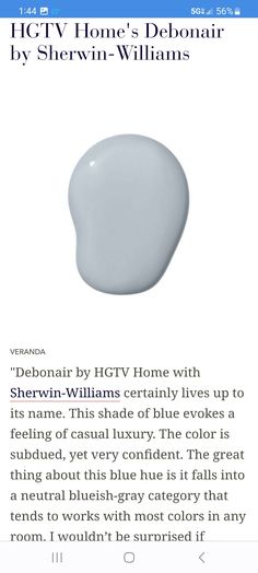 an article about the hgtv home's debonair by sherylin - williams