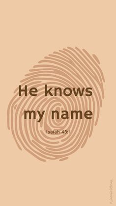 a fingerprint with the words he knows my name in arabic, and an image of a