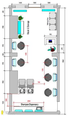 the floor plan for a living room with furniture and accessories in different sizes, colors and shapes