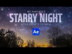 the starry night after effects in adobe