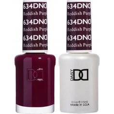 DND Duo - #634 Reddish Purple / Soak-Off Gel Polish 0.5 oz. + Nail Lacquer 0.5 oz. Dark Purple Nails, Fall Nail Colors